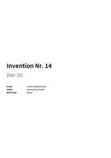 Invention Nr. 14 - Title Page