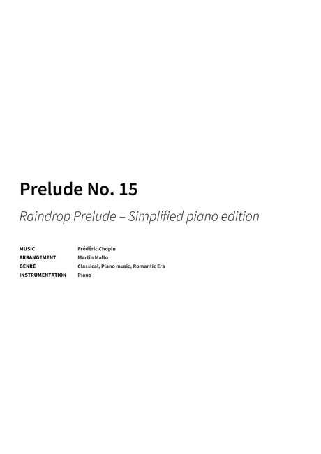 Prelude No. 15 - Title Page