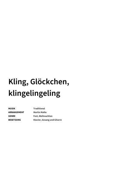 Kling, Glöckchen, klingelingeling - Title Page
