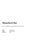Mazurka G-Dur - Title Page