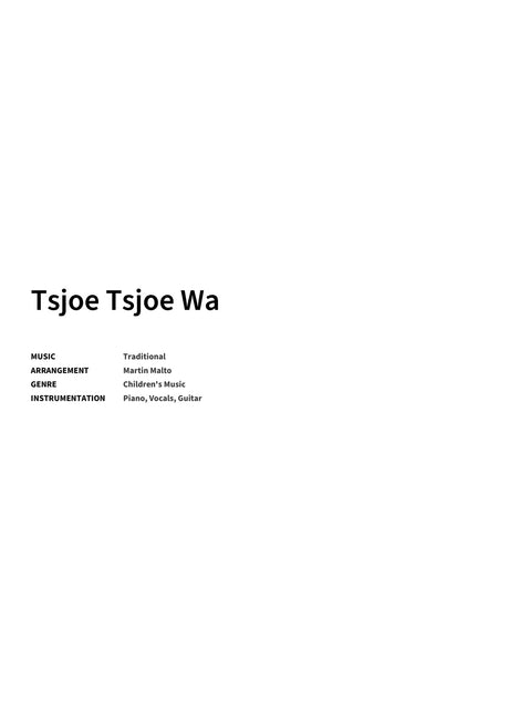 Tsjoe Tsjoe Wa - Title Page