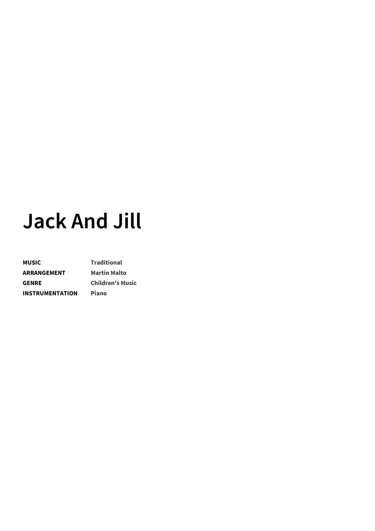 Jack And Jill - Title Page