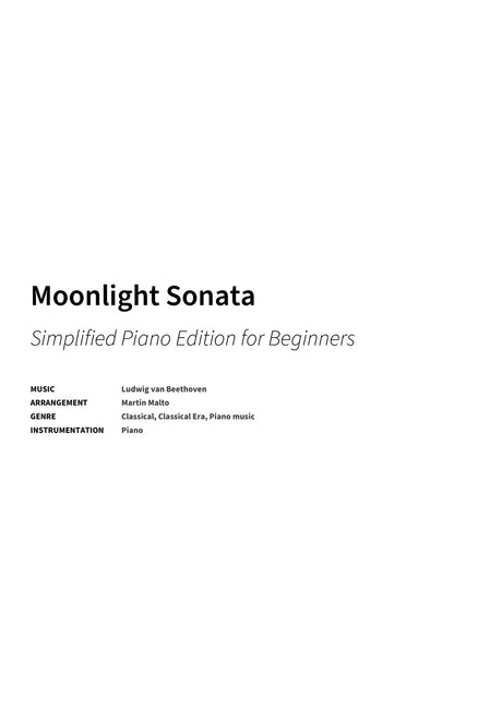 Moonlight Sonata - Title Page