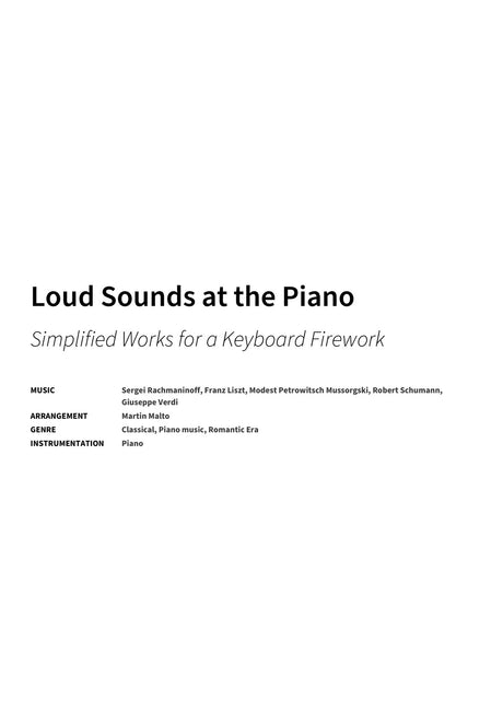 Loud Sounds at the Piano - Title Page