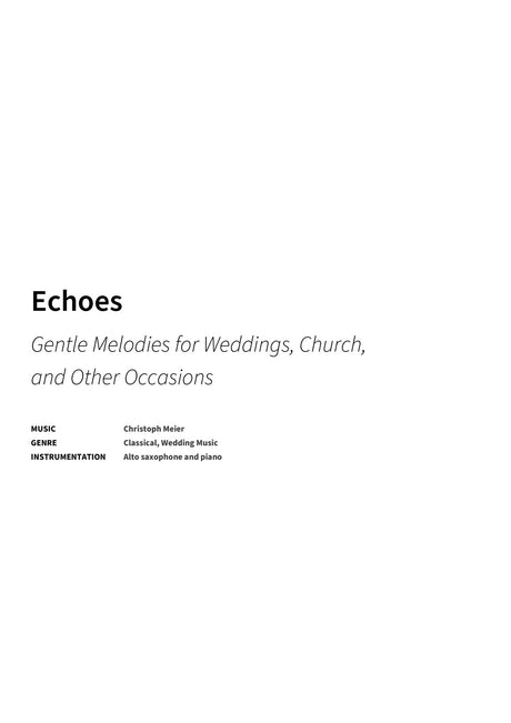 Echoes - Title Page