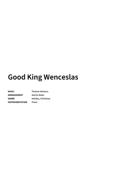 Good King Wenceslas - Title Page
