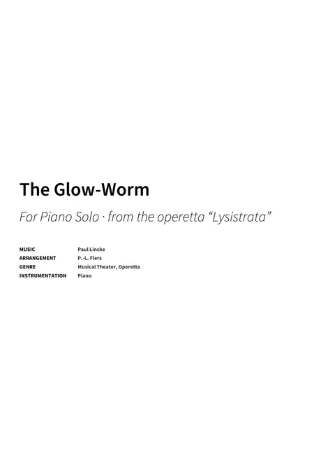 The Glow-Worm - Title Page