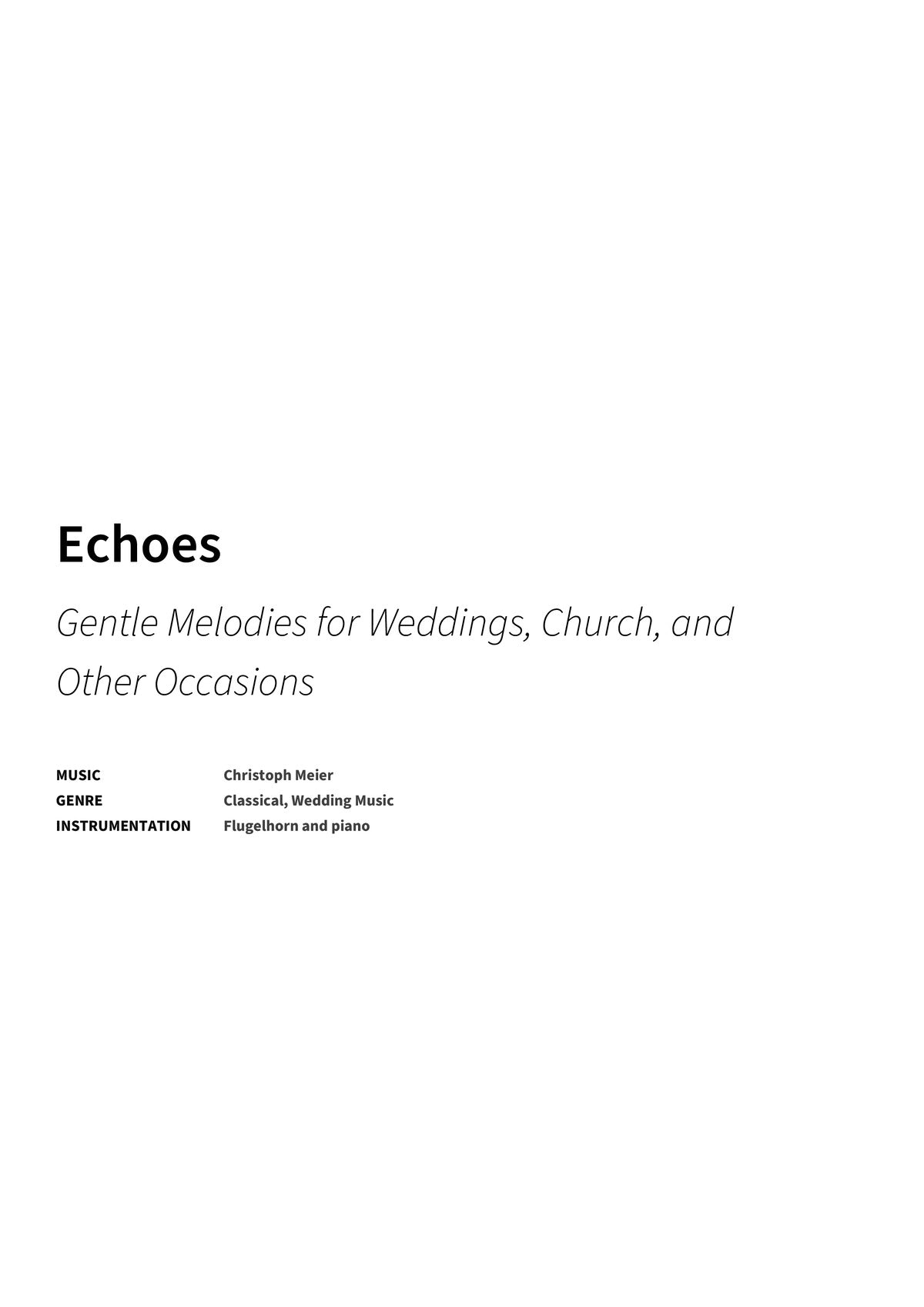 Echoes - Title Page