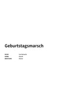 Geburtstagsmarsch - Title Page