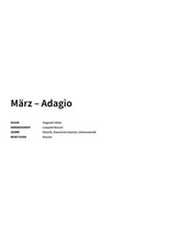 März – Adagio - Title Page