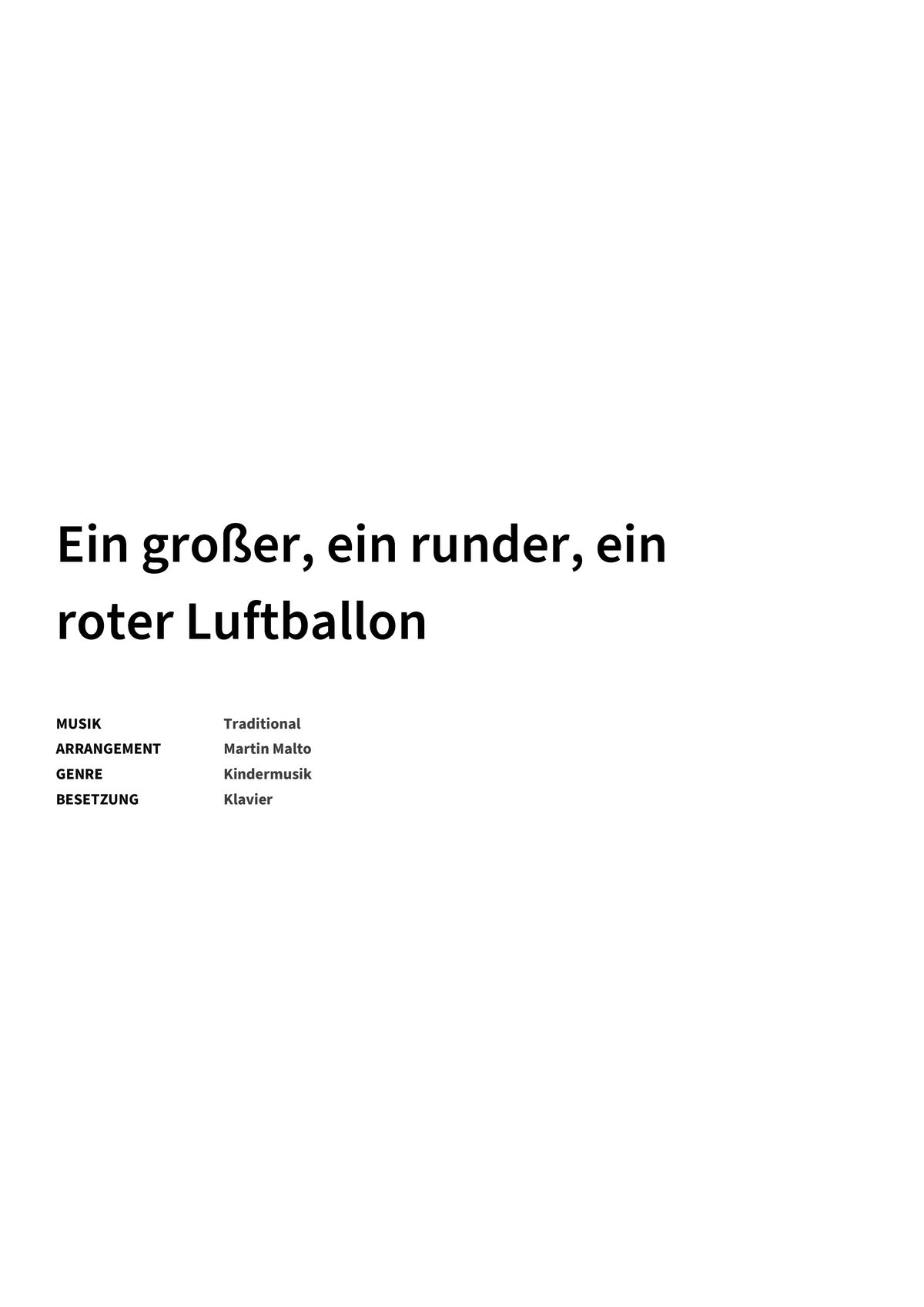 Ein großer, ein runder, ein roter Luftballon - Title Page