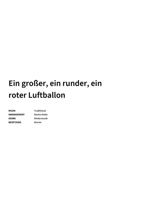 Ein großer, ein runder, ein roter Luftballon - Title Page