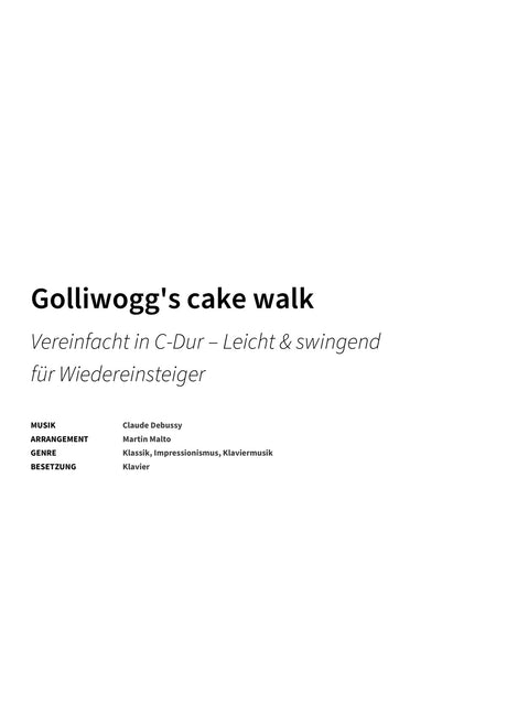 Golliwogg's cake walk - Title Page