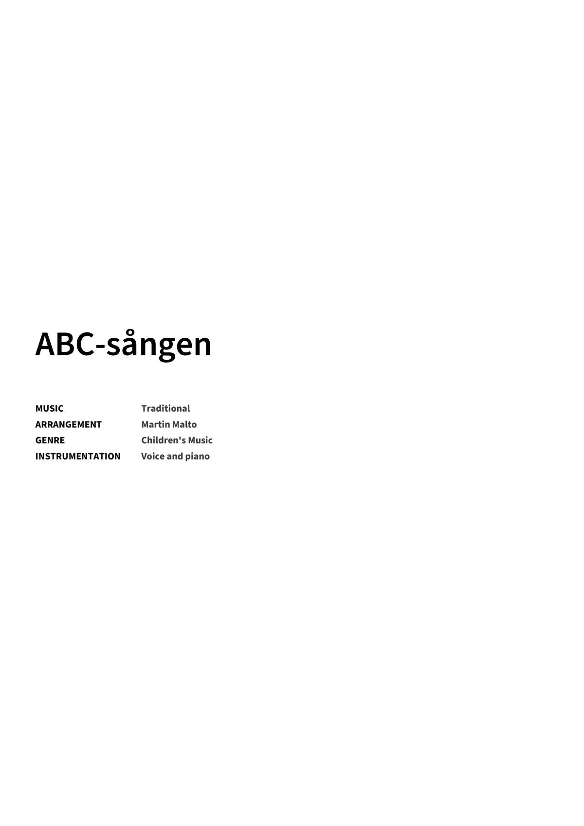 ABC-sången - Title Page