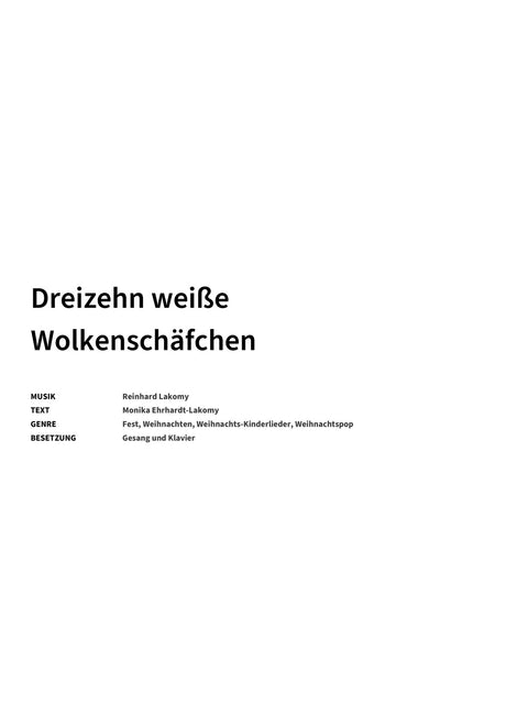 Dreizehn weiße Wolkenschäfchen - Title Page
