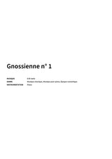 Gnossienne n° 1 - Title Page