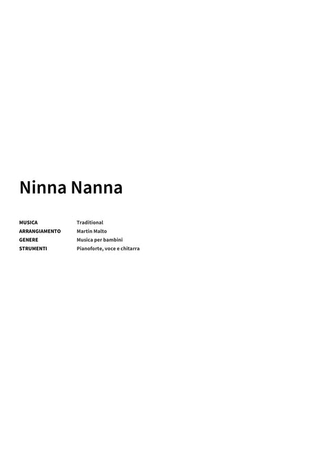Ninna Nanna - Title Page