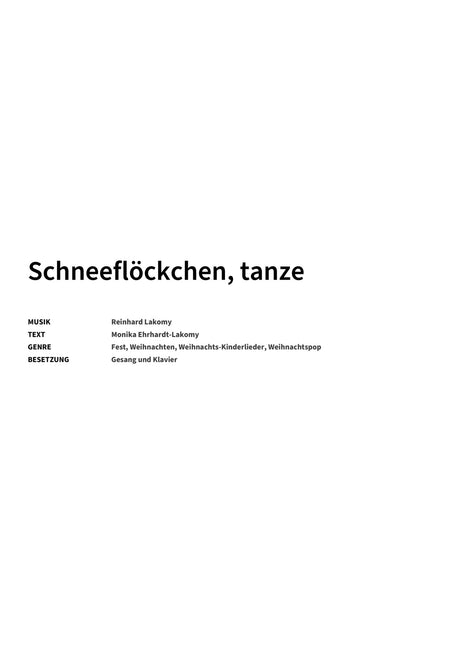 Schneeflöckchen, tanze - Title Page