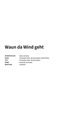 Waun da Wind geht - Title Page