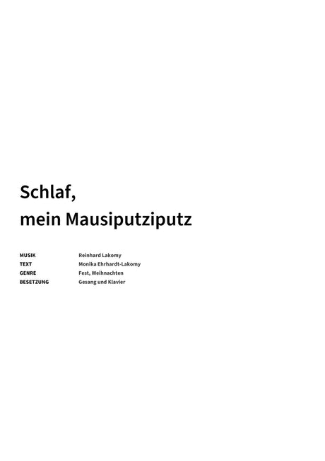 Schlaf, mein Mausiputziputz - Title Page