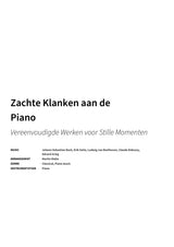 Zachte Klanken aan de Piano - Title Page