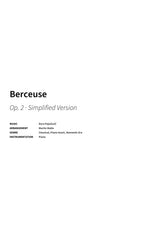 Berceuse - Title Page