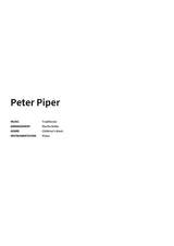 Peter Piper - Title Page