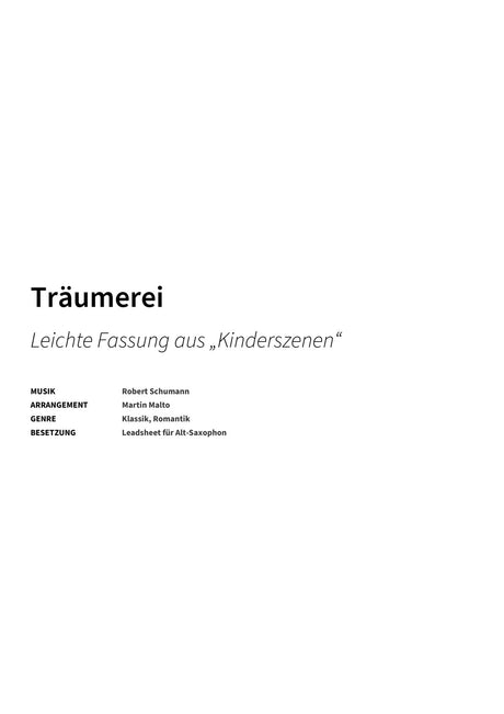 Träumerei - Title Page
