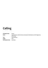 Calling - Title Page