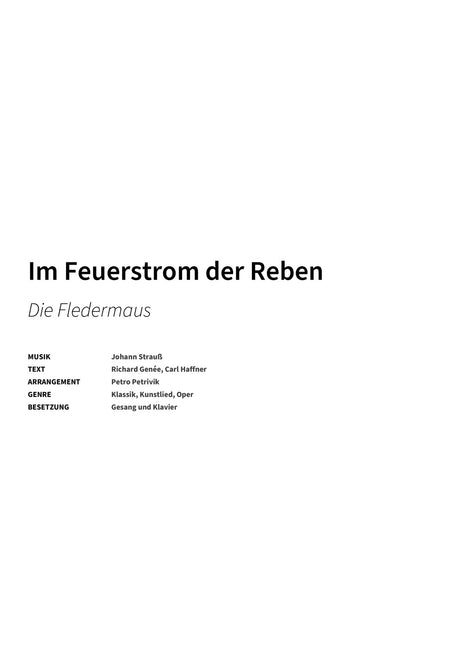 Im Feuerstrom der Reben - Title Page