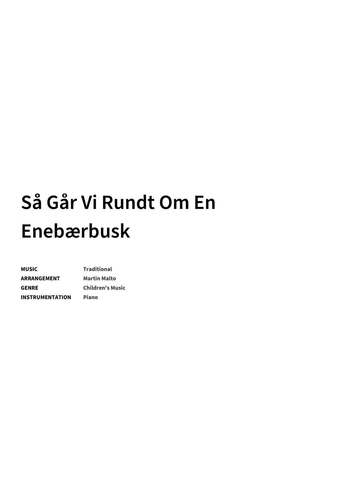 Så Går Vi Rundt Om En Enebærbusk - Title Page