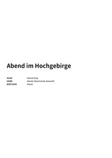 Abend im Hochgebirge - Title Page