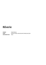 Rêverie - Title Page