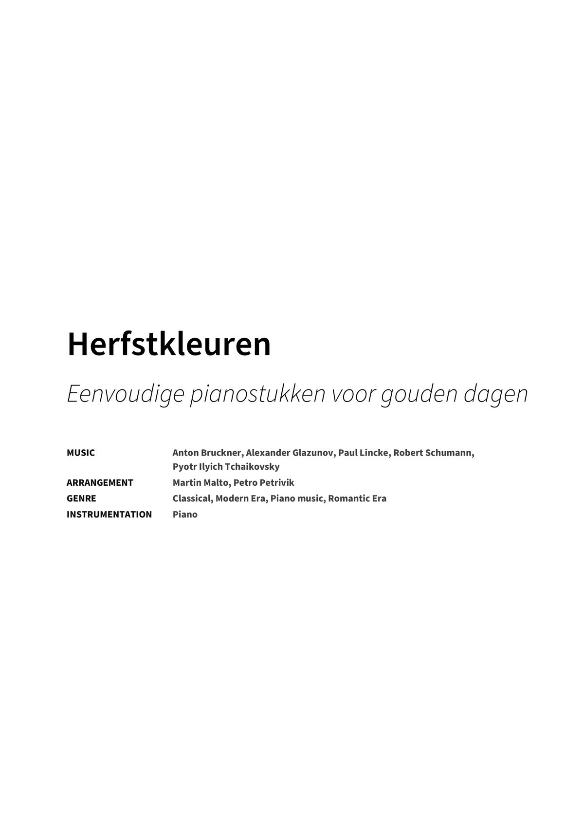 Herfstkleuren - Title Page