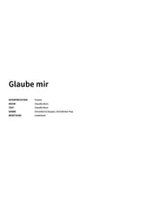 Glaube mir - Title Page