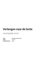 Verlangen naar de lente - Title Page