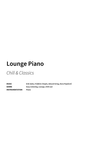 Lounge Piano - Title Page