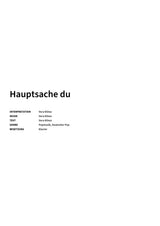 Hauptsache du - Title Page