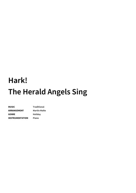 Hark! The Herald Angels Sing - Title Page