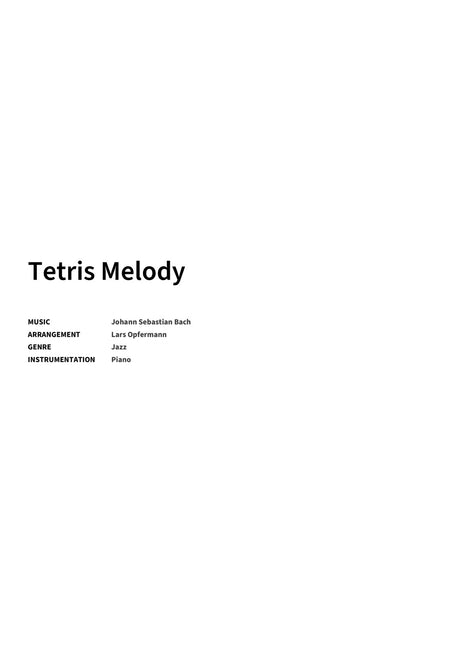 Tetris Melody - Title Page