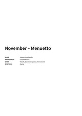 November – Menuetto - Title Page