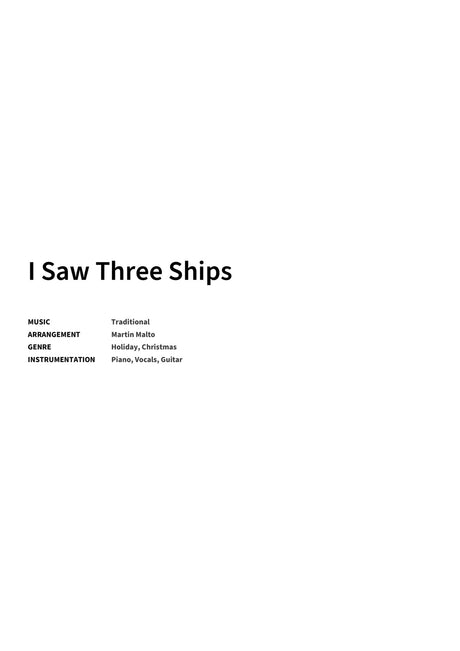 I Saw Three Ships - Title Page