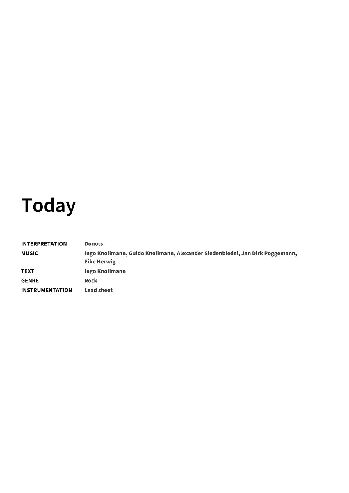 Today - Title Page