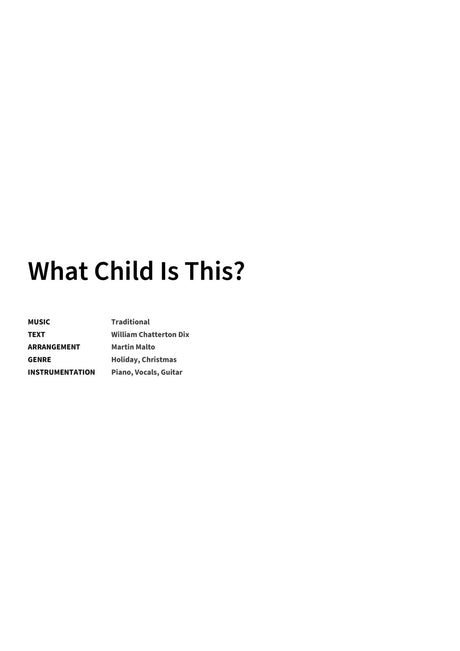 What Child Is This? - Title Page