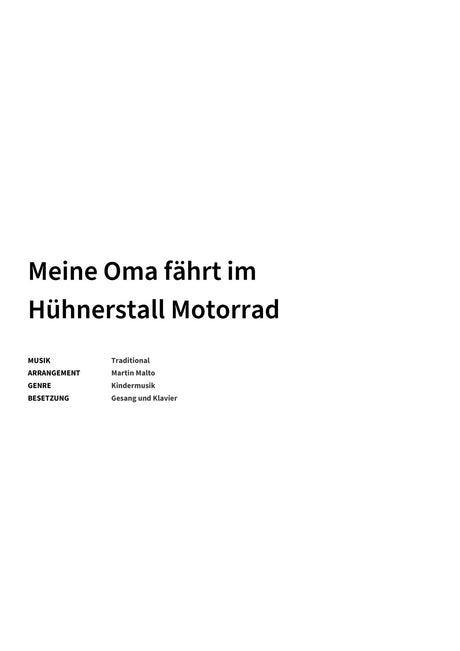 Meine Oma fährt im Hühnerstall Motorrad - Title Page