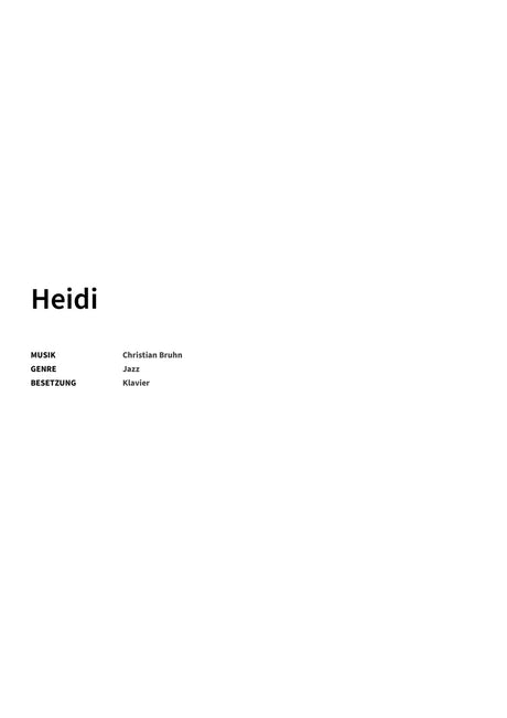 Heidi - Title Page