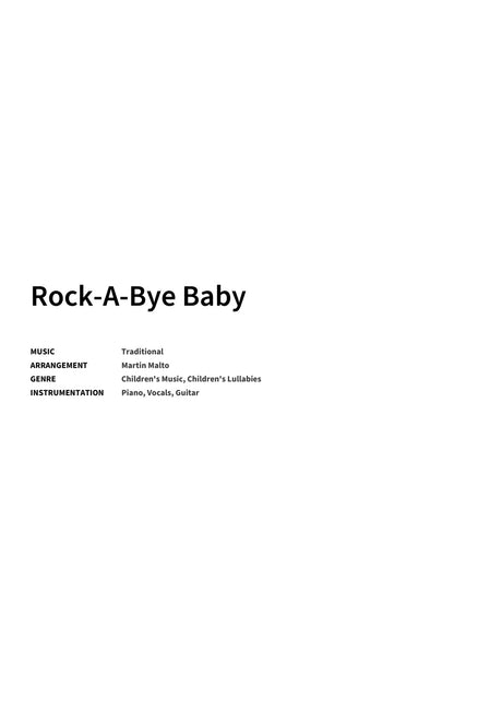 Rock-A-Bye Baby - Title Page