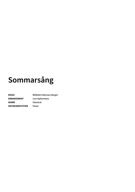 Sommarsång - Title Page
