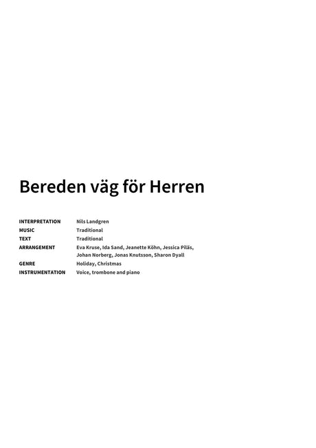 Bereden väg för Herren - Title Page