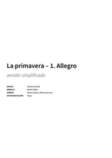 La primavera – 1. Allegro - Title Page